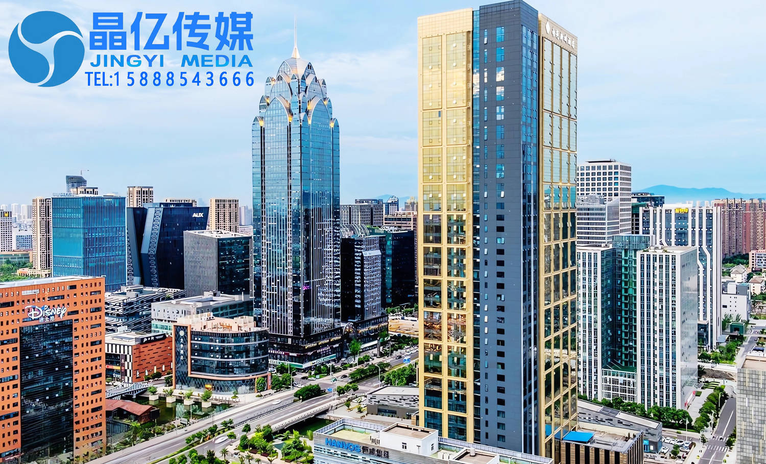 宁波户外广告牌地标LED大屏市区户外广告牌投放发布平台宁波晶亿传媒公司