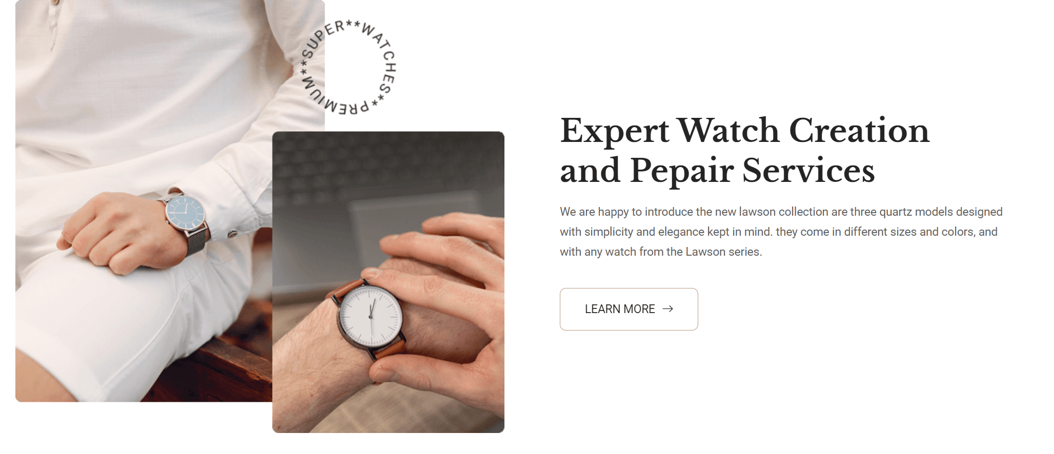 网站模板设计分享手表腕表html模板主题