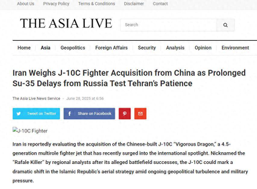 伊朗终于开窍了，吃败仗后主动要买歼-10C战机，但中国未必会卖