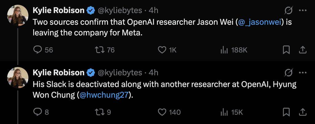 又一华人逃离OpenAI！“思维链第一人”加入Meta