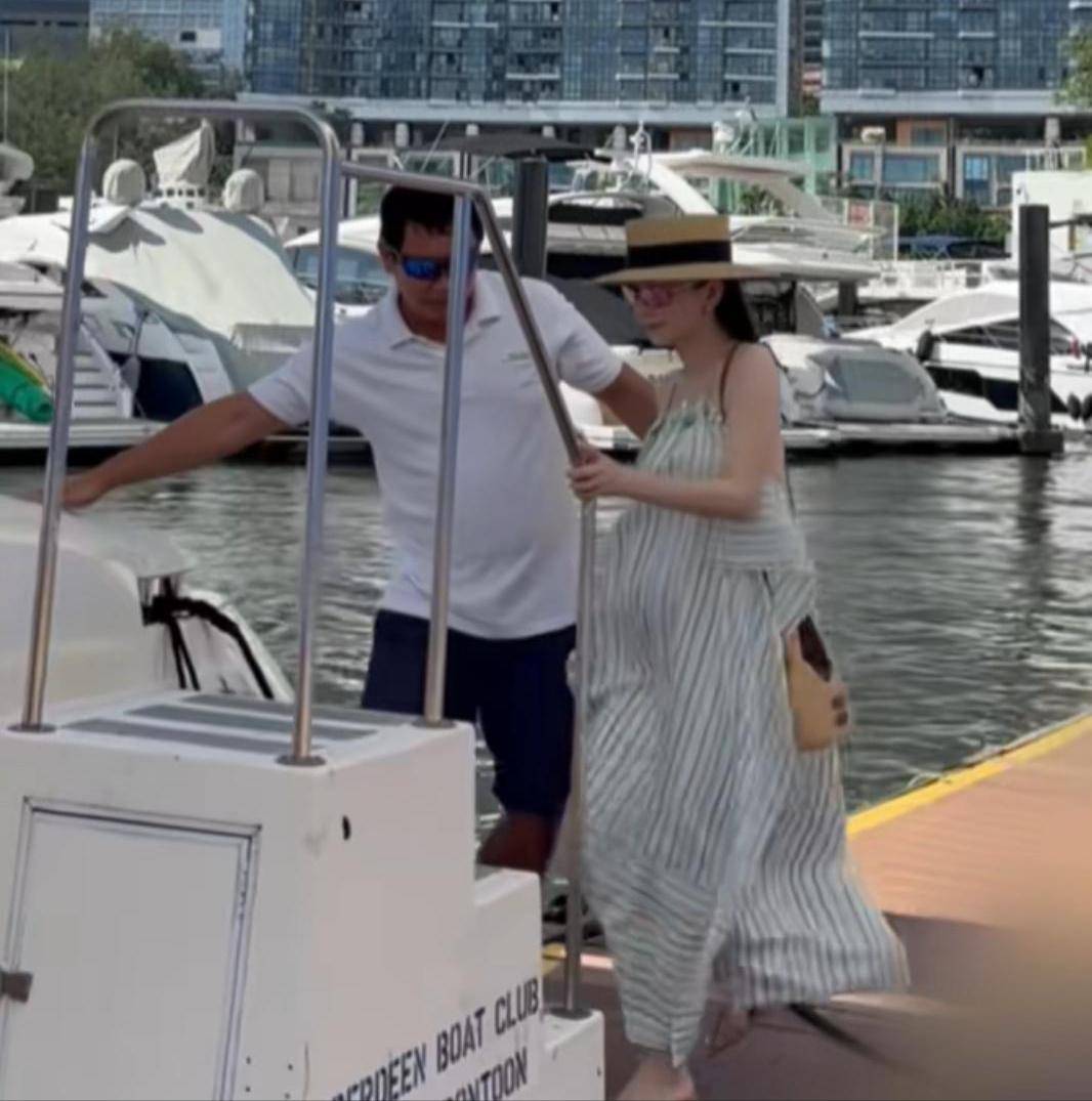 郭富城实力宠老婆，包游艇出海游玩！方媛顶孕肚拍美照即将要生了