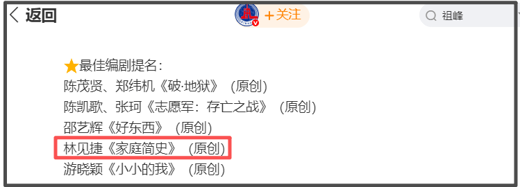 金鸡奖紧急除名祖峰!男配和编剧提名均已取消,网友曝片方出事了