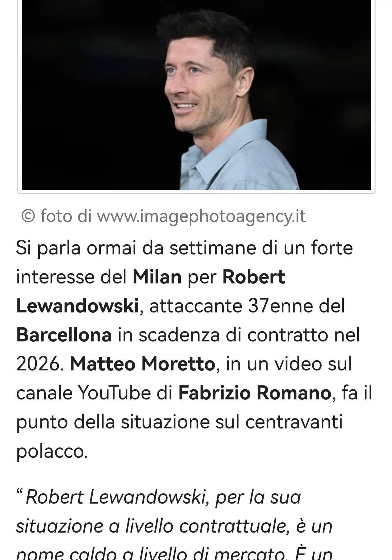 米兰体育- 米兰体育官方网站 世界杯官方指定投注平台意甲知名评论员：我不看好能引进莱万障碍很多薪资是重点之一