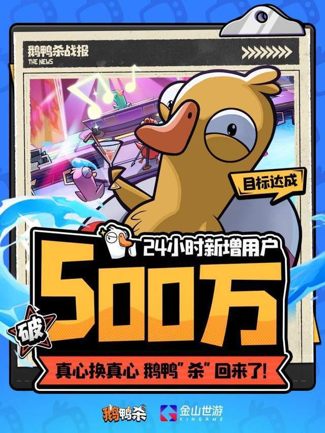 《鹅鸭杀》24小时新增破500万金山携手虎牙打造年轻社交新平台虎牙直播_NBA直播_足球篮球英超欧洲杯高清体育赛事