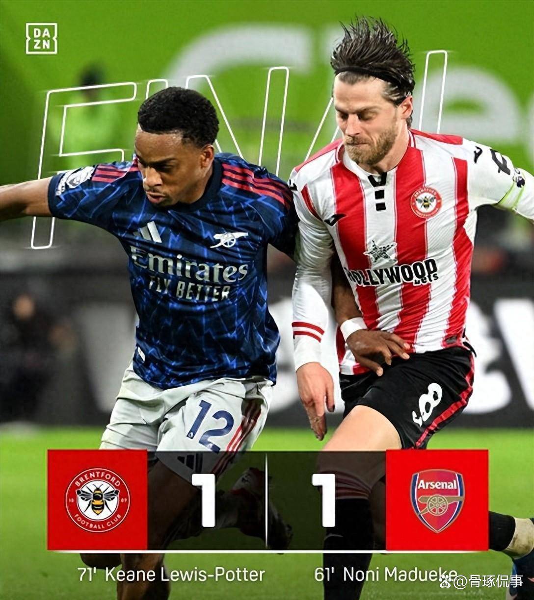 英格兰足球超级联赛足坛一夜爆冷不断！布伦特逼平阿森纳马竞4球狂胜巴萨