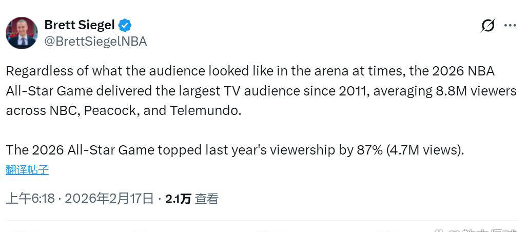 全明星收视激增87% 创15年U23亚洲杯_U23亚洲杯直播_赛事直播LIVE新高 文班亚马成为NBA救星