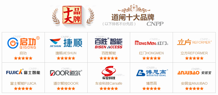 道闸十大品牌榜单 最新道闸品牌排名（cnpp）