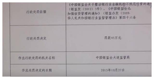2015年，该银行曾因为虚增存单贷款问题，被处罚了45万元。针对高女士的问