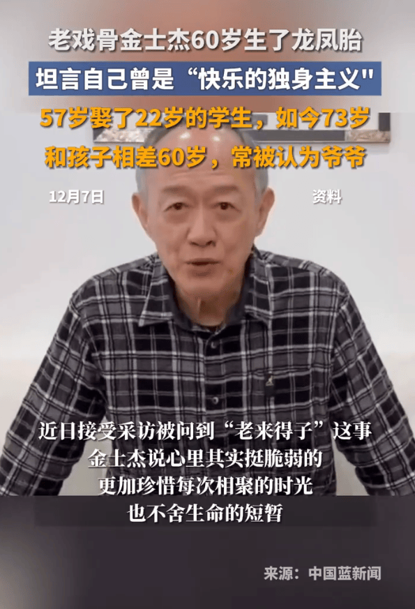 老戏骨金士杰60岁生了龙凤胎!如今带娃常被认成爷爷