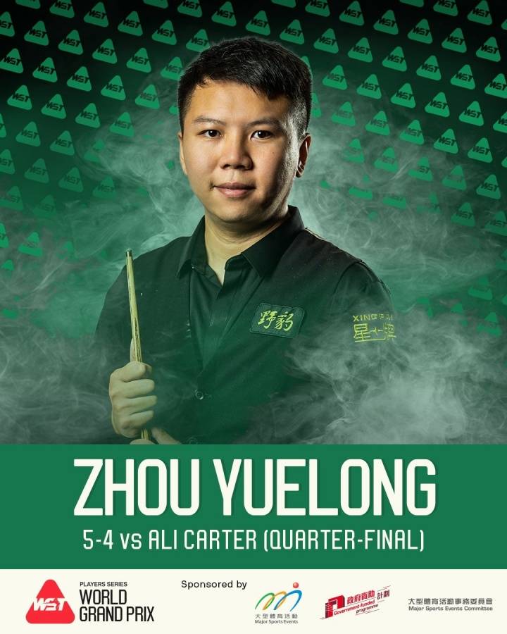 创造历史！斯诺克世界大奖赛：中国选手包揽四强