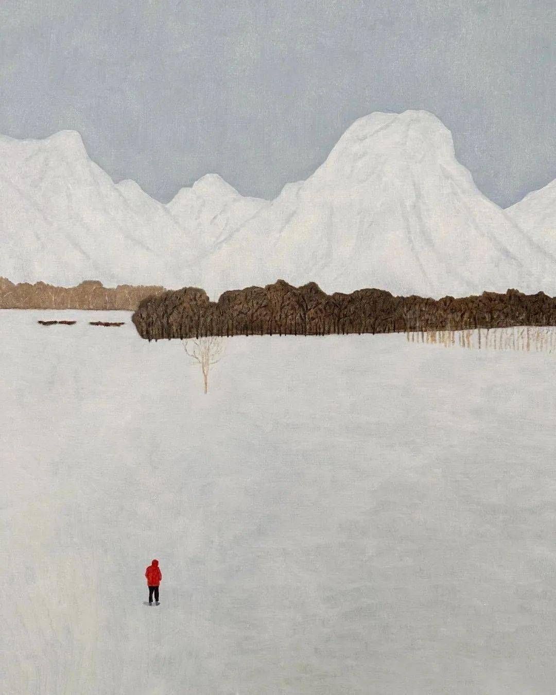 他的画,孤独有了颜色