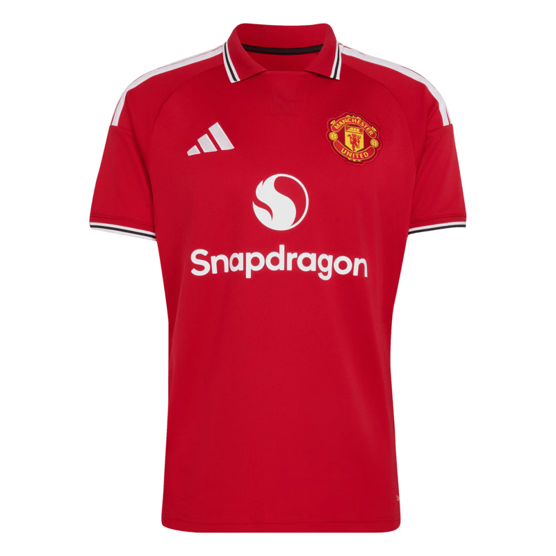 adidas曼联主场球迷版速干足球短袖球衣印号体验评测(图1)