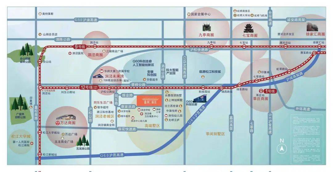 示意圖此外,滬松公路快速化啟動,未來將連接嘉閔和漕寶路快速路,可