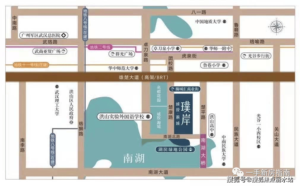 環境:南向一線俯瞰763公頃浩渺南湖景觀,為城市綠肺核心;項目超過35%