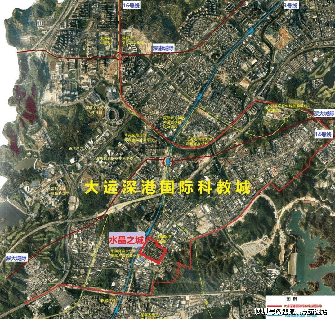 圖10 水晶之城周邊衛星影像圖4,低密度宜居大社區,公辦小學,幼兒園