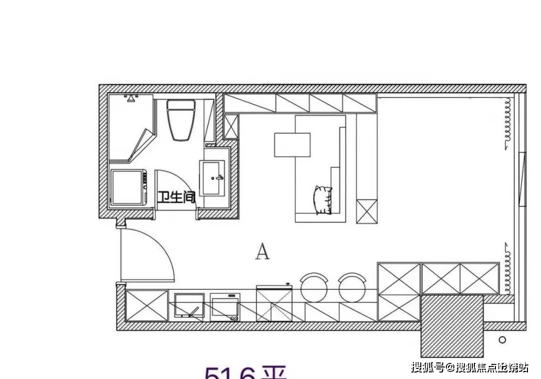 38㎡戶型▼在售房源平面圖及戶型圖交付時間:2022年4月30日房屋用途