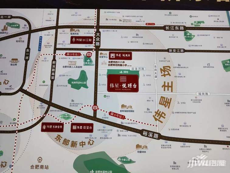 肥東大眾路板塊,作為肥東的新盤集中區域,有諸多新盤項目,偉星悅璟臺