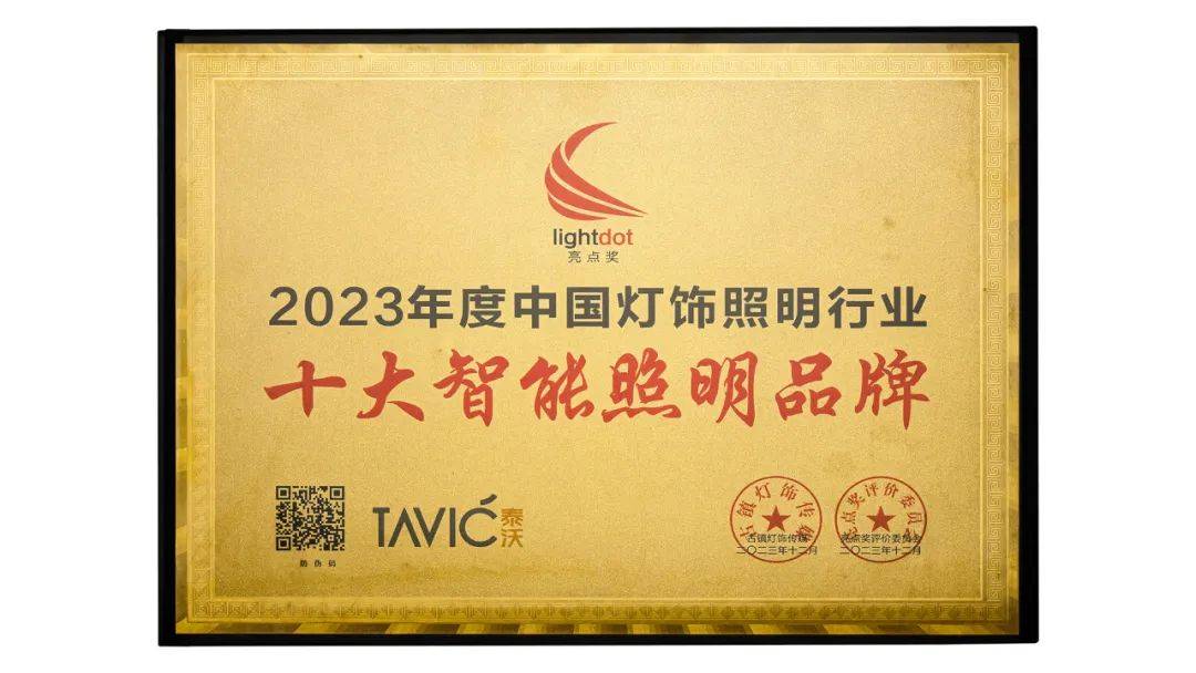 泰沃照明 | 荣获2023亮点奖"十大智能照明品牌"殊荣_活动_评价_发展