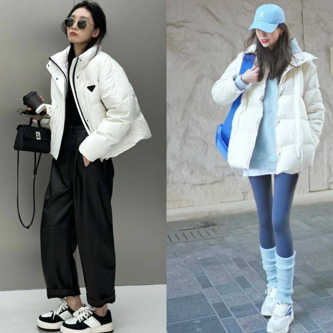 白色羽绒服怎么穿才好看呢?