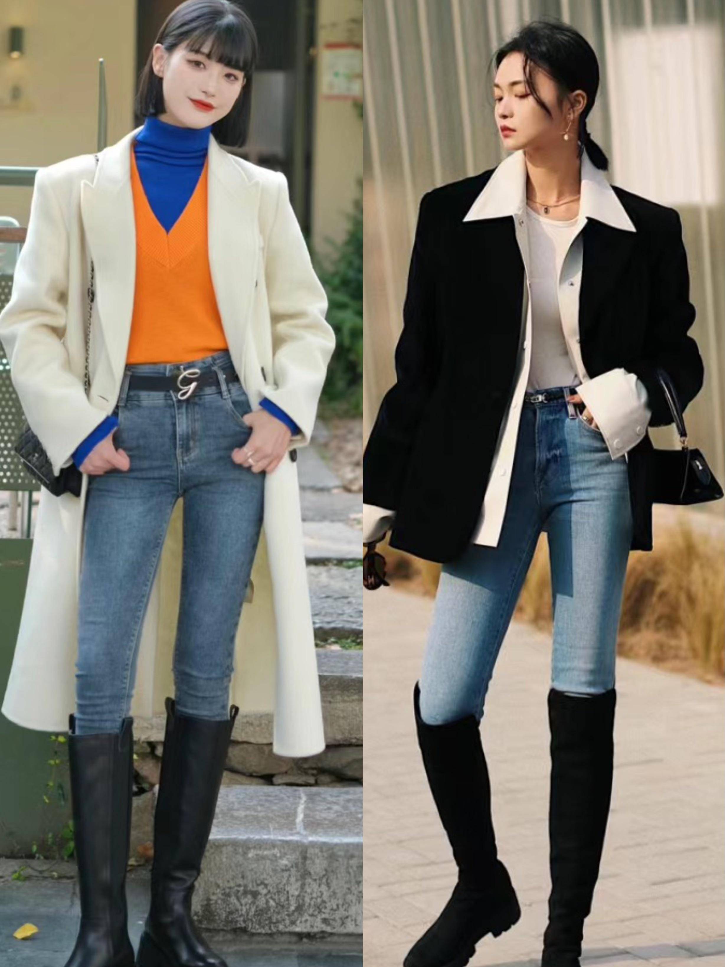 这是最无忧无虑的穿衣方式, 「牛仔裤 长筒靴」时尚又美,非常美!