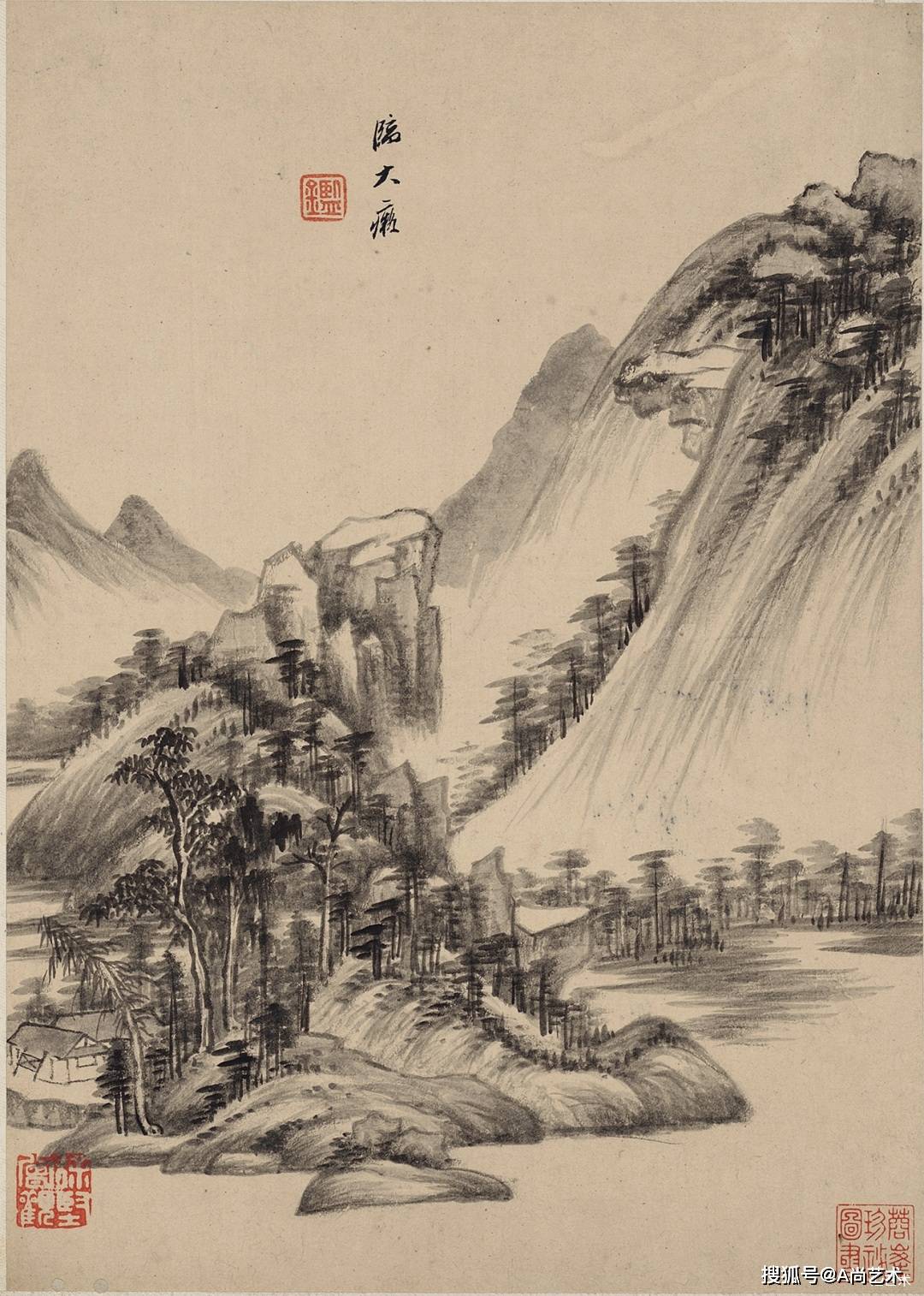 历代名画//王鉴 山水画高清作品_王时敏_吴镇_画风