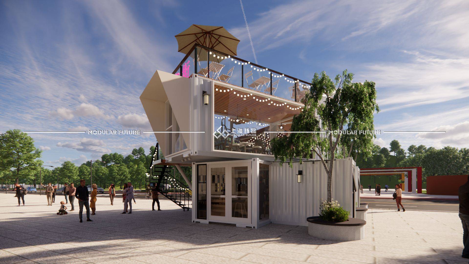 商场新亮点:集装箱集市点缀广场,激发网红商铺热潮_组合_商品_顾客