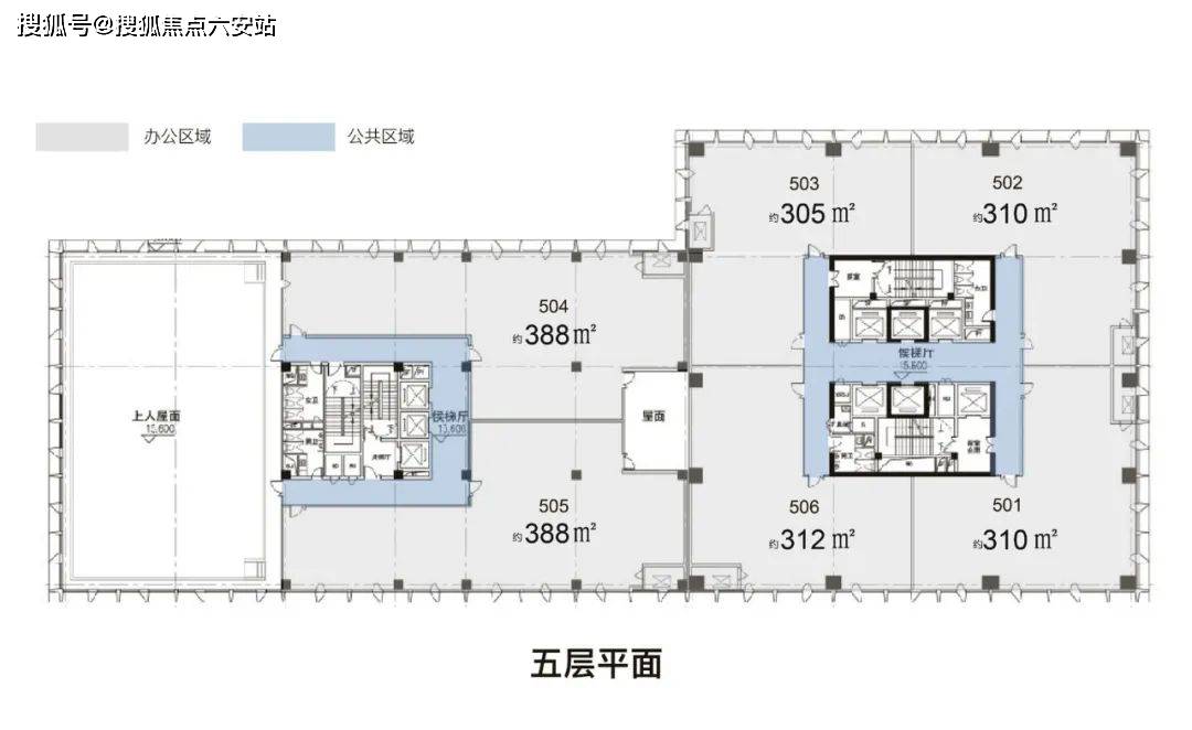 融信中心2-5層裙樓層面積分佈圖平面圖展示:於地鐵4號線新塘路站上