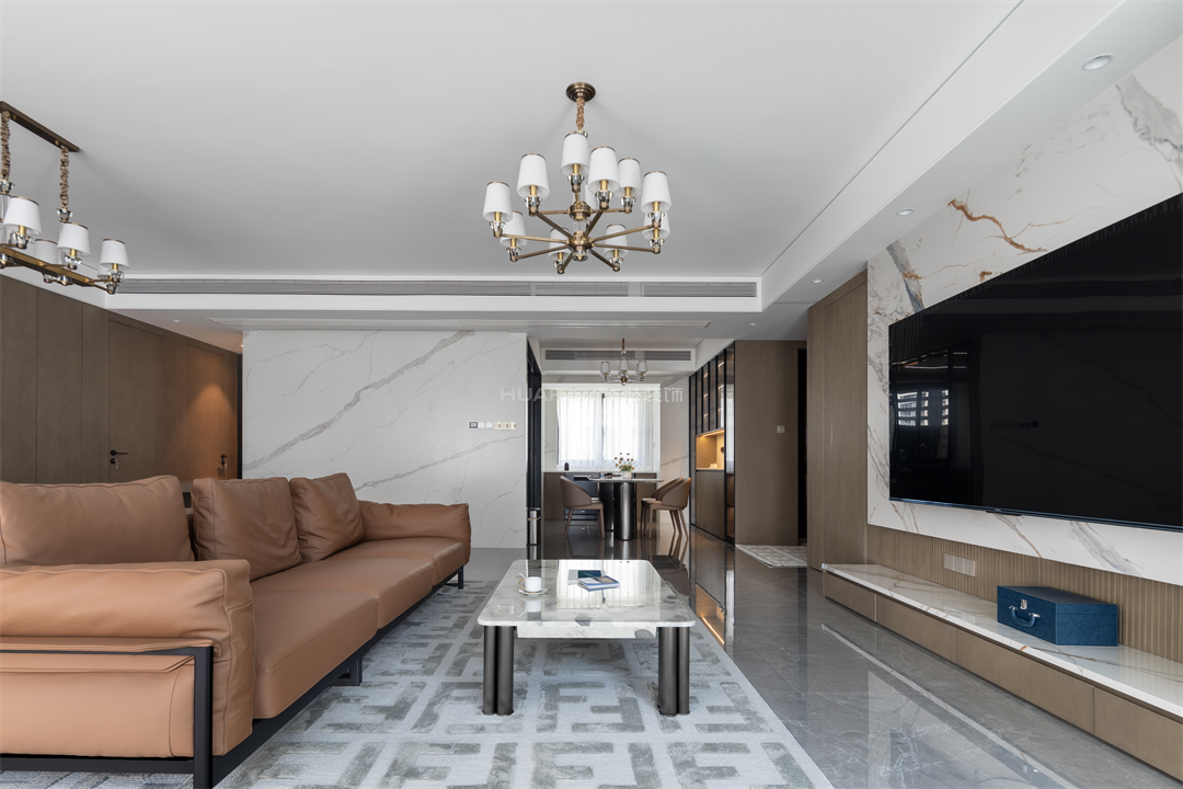 合肥·招商诚园154㎡现代轻奢风大平层装修实景案例_空间_设计_线条