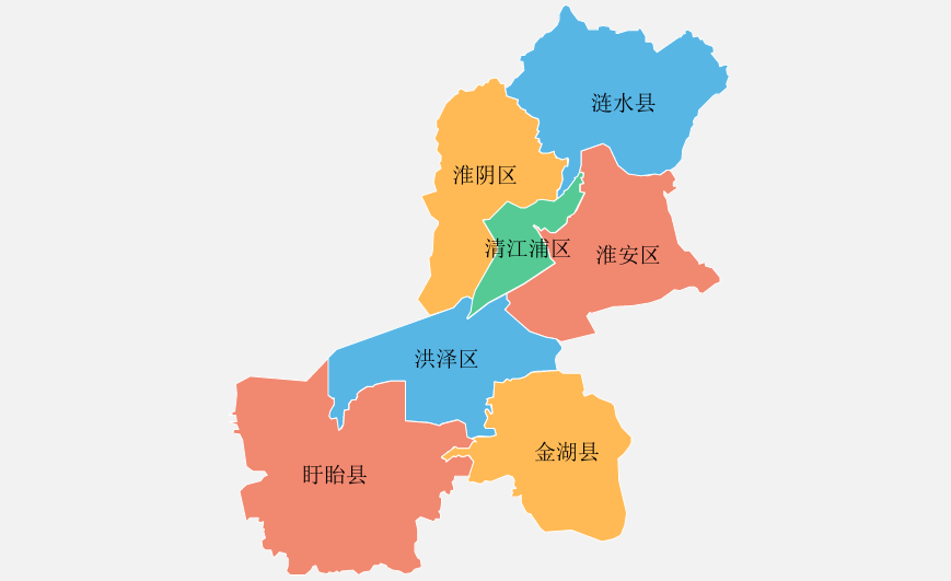 淮安市各区分布图图片