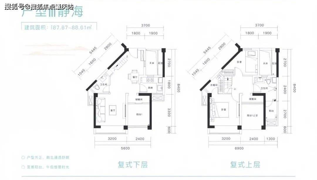 深圳『悅千山雅園』64平,88平,91平復式住宅戶型圖及!