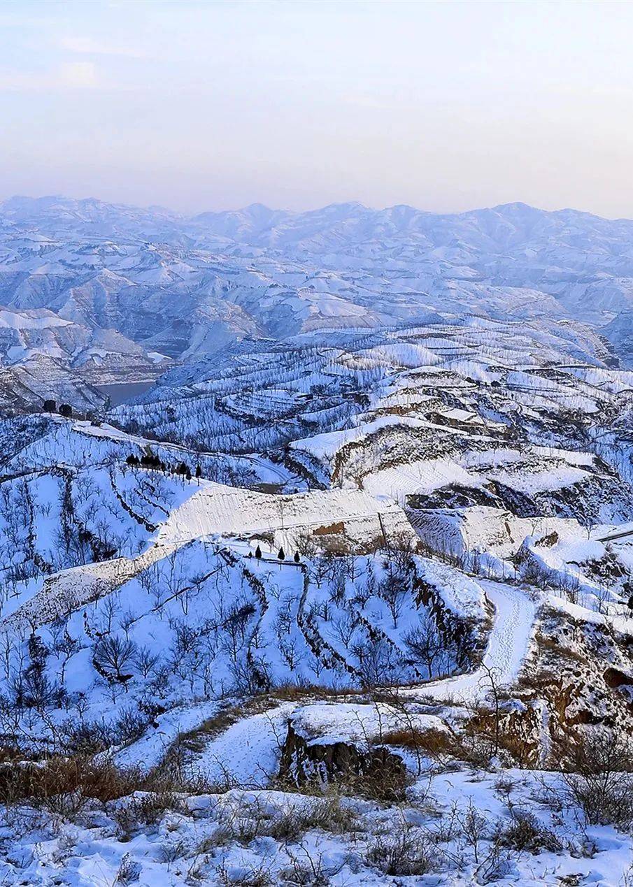 黄土高原图片 雪景图片