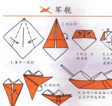 乌篷船折纸教程图片