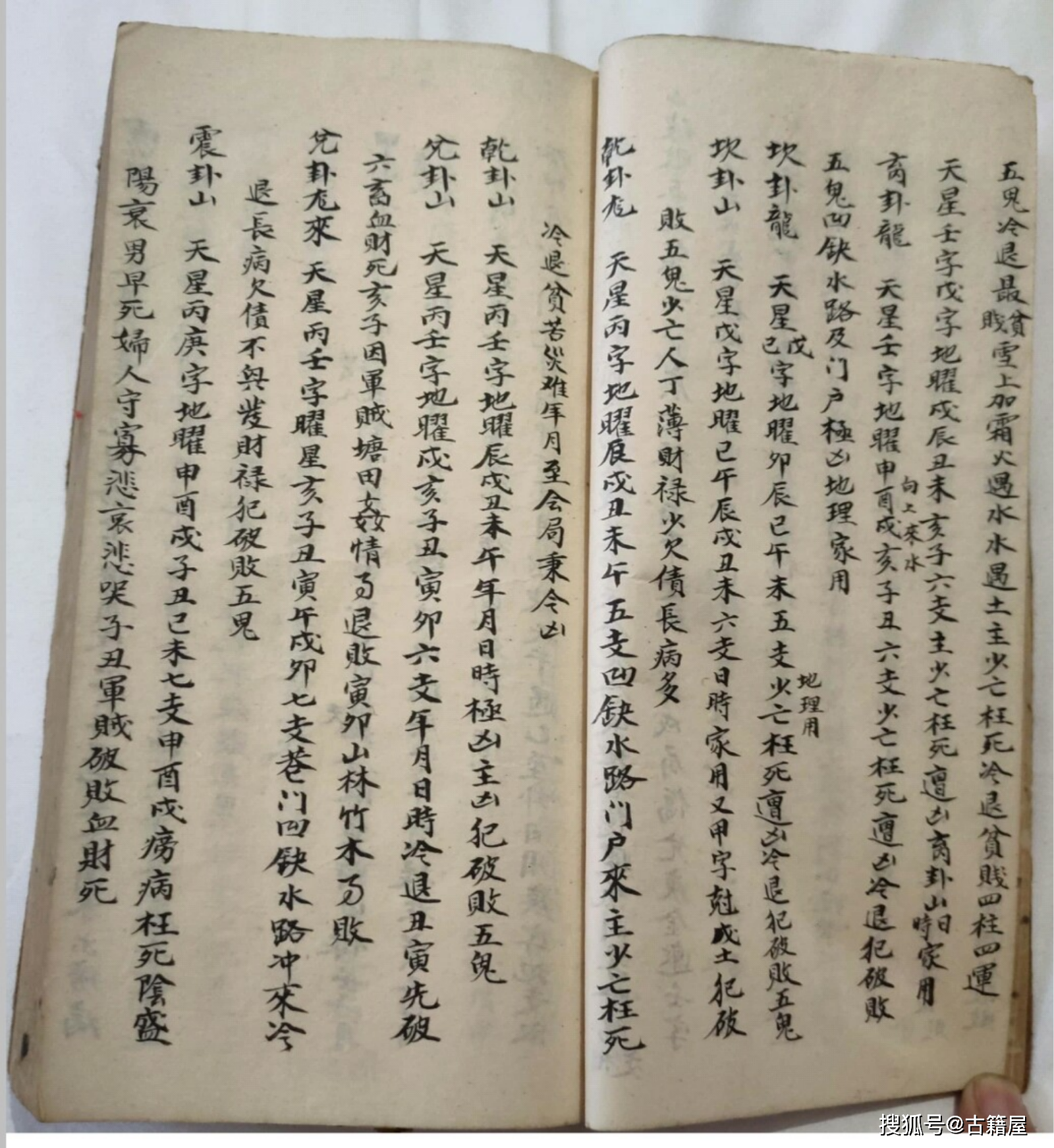 堪輿風水古籍《楊公秘傅精妙地理風水書》清抄本_筒子