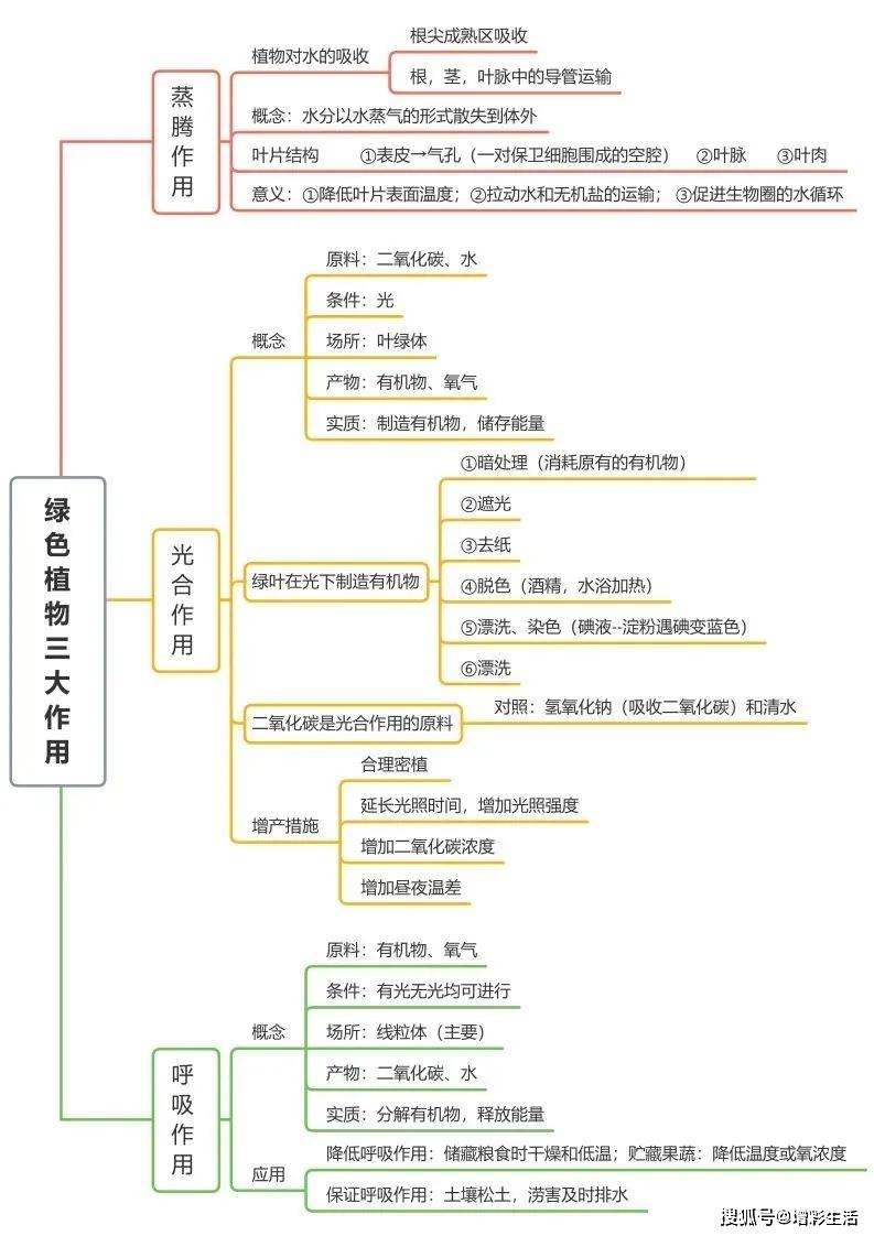 初中生物全册思维导图汇总