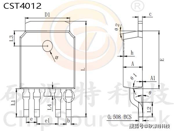 矽源特chipsourcetek-cst4012是to252-4l封裝.40v,25a