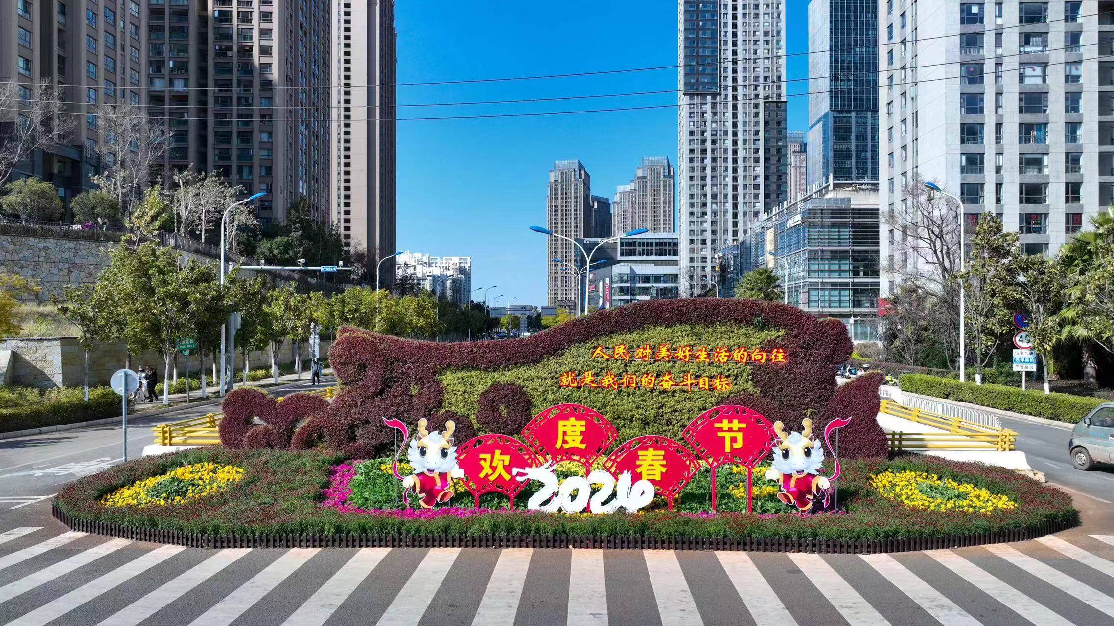 52万盆鲜花扮靓呈贡_花卉_花坛_三色堇