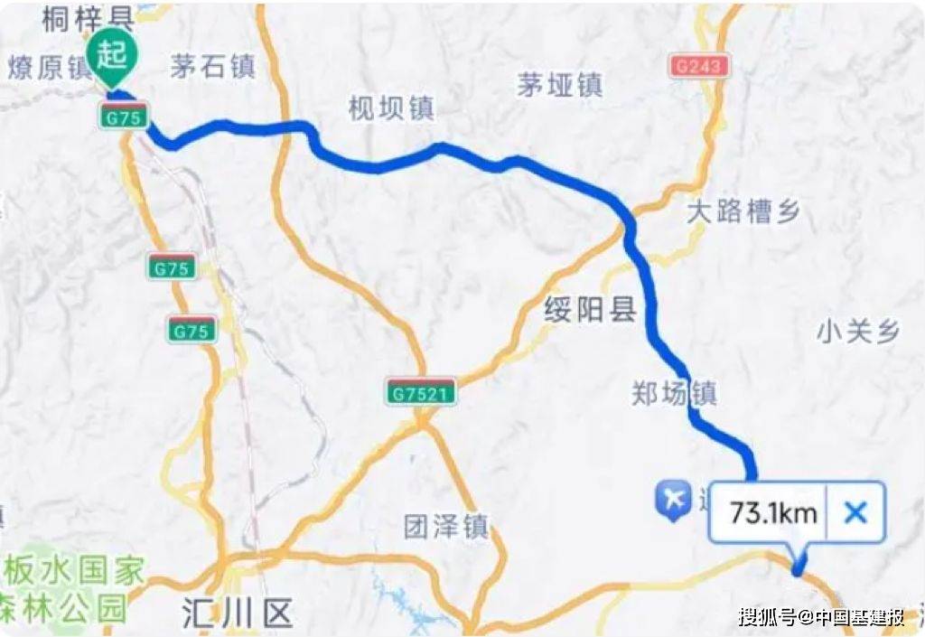 桐新高速公路主線起於遵義市桐梓縣,途經匯川,綏陽等地,終於新蒲新區