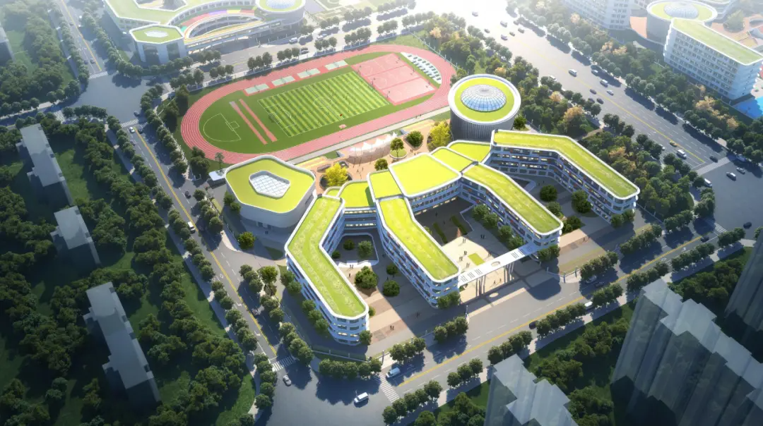 河南省实验中学郑开校区 效果图该项目建设地点位于中牟县现代服务