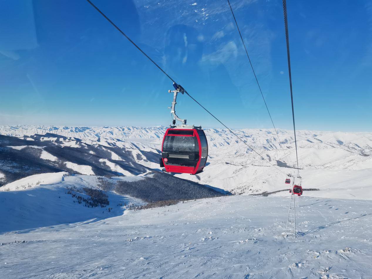 雪窦山索道图片