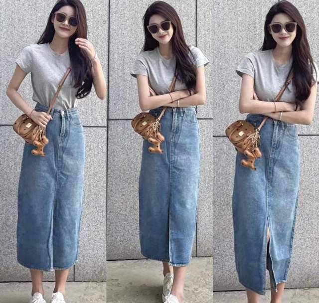 搭配简单不说,轻松塑造大长腿_长裙_黑色_白色