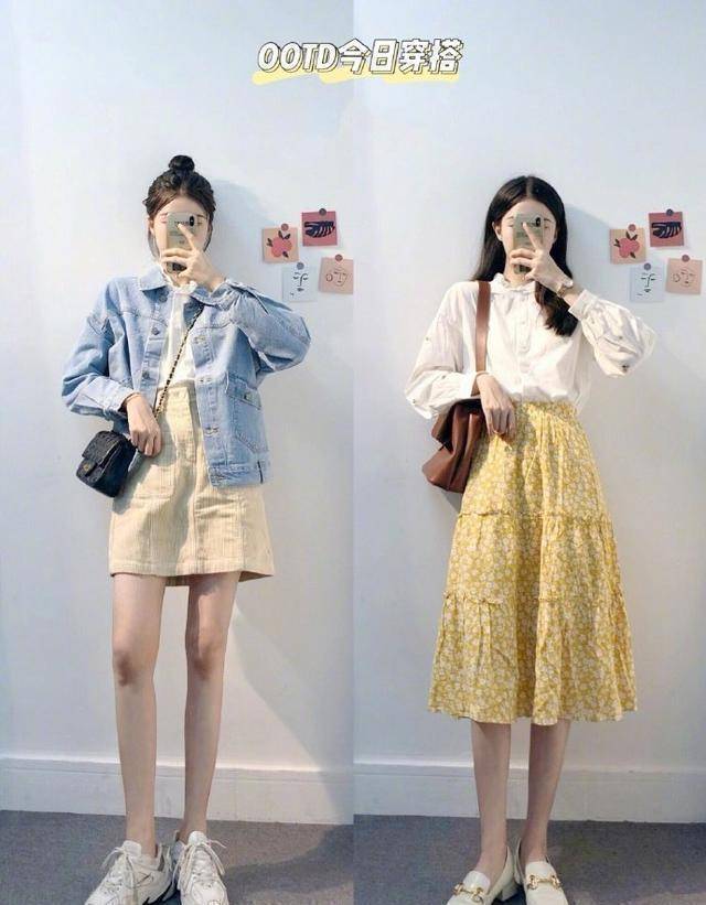 2021年的早秋,选择高腰的牛仔裙,看着就很休闲舒适感,对于小个子派