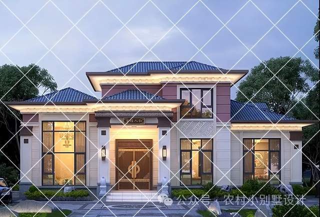 霸气十足30款一层新中式自建房别墅,农村养老自建房的