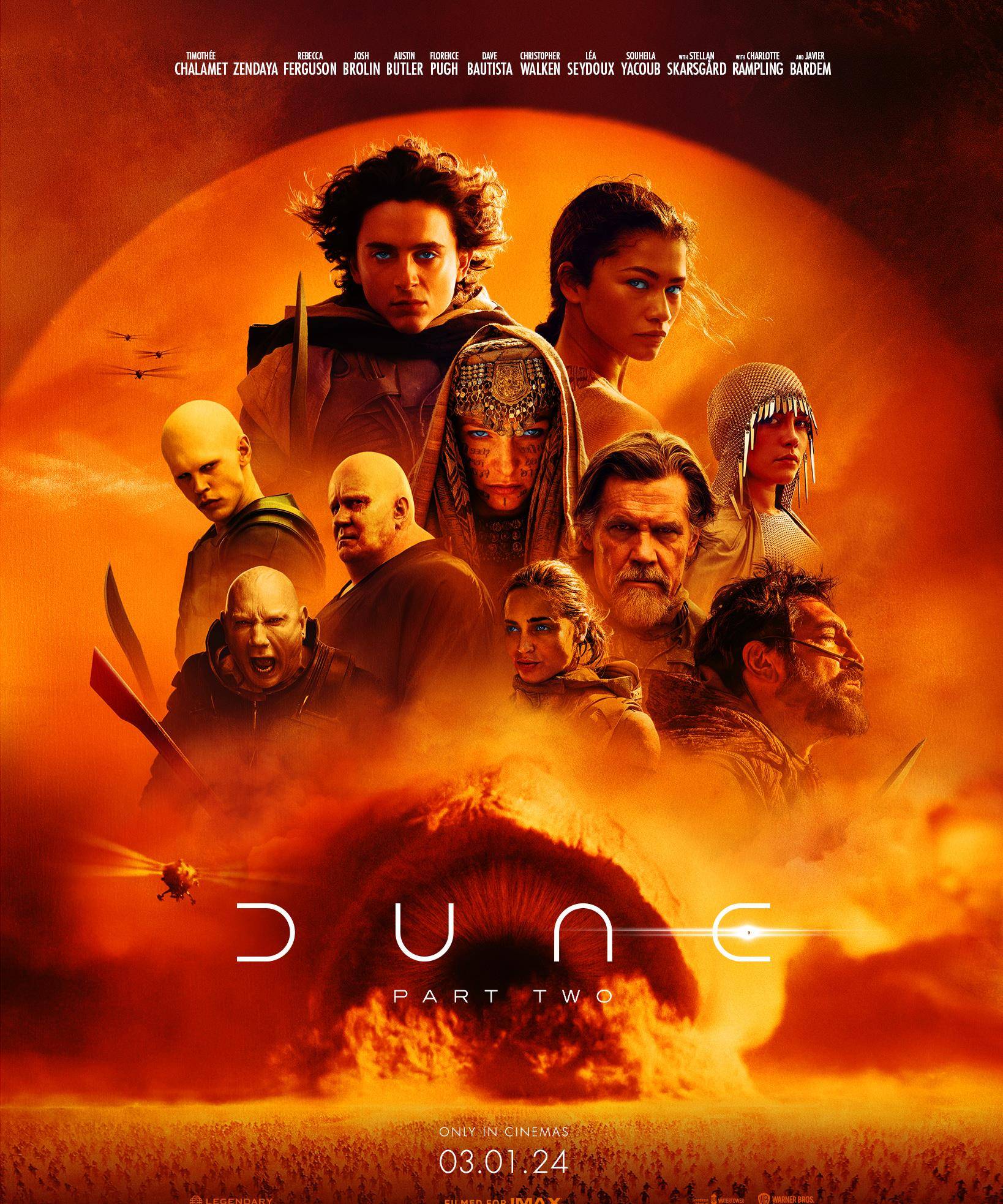 华纳2024年大片上映时间表:《沙丘2》打头阵,《指环王》压轴_电影