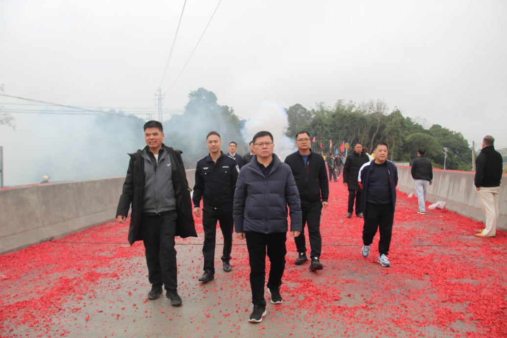 电白区林头镇秧前村委下底琅新桥彩旗飘飘!