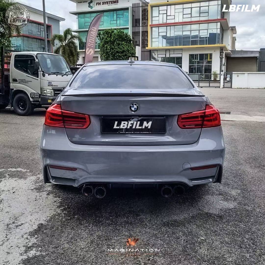 宝马f30-lb改色膜超亮雾霾灰,可优雅 可气质_搜狐汽车