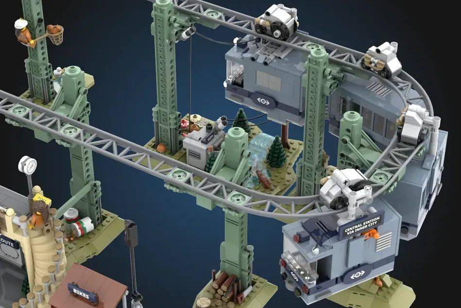 乐高ideas作品《可动悬挂式轻轨》获得万票支持_baron_von_场景