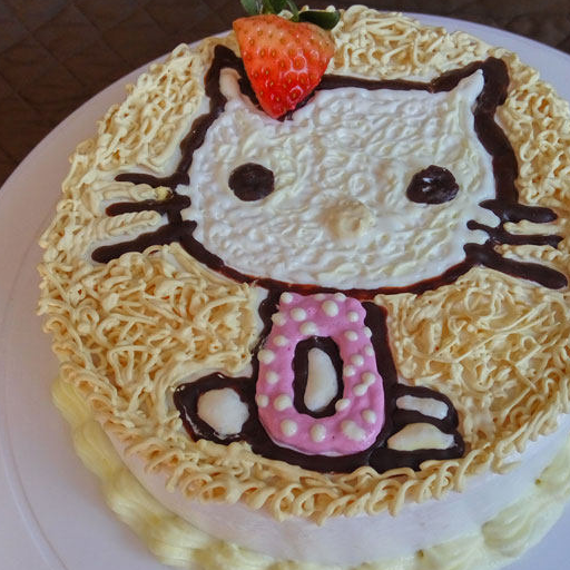 凯特猫蛋糕很喜欢卡通的图案,就是画画的不好,就来个简单点的吧,凯特