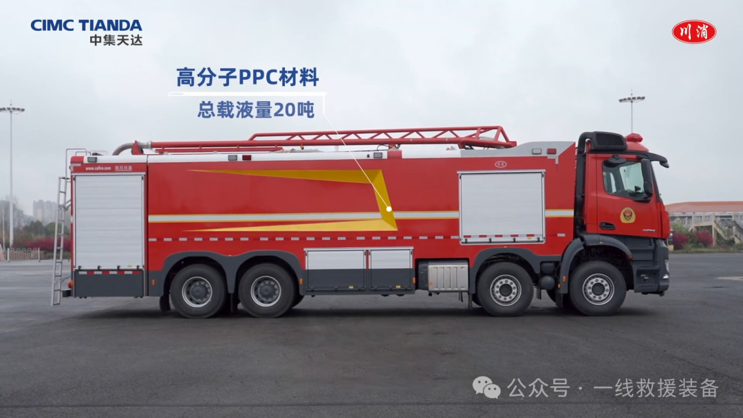 川消供液消防车,奔驰8x4底盘改装,可实现整车双泡沫泵同吸同供_搜狐