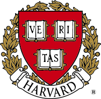 哈佛大学校徽为传统盾形,寓意坚守,捍卫;底色为哈佛标准色"绯红".