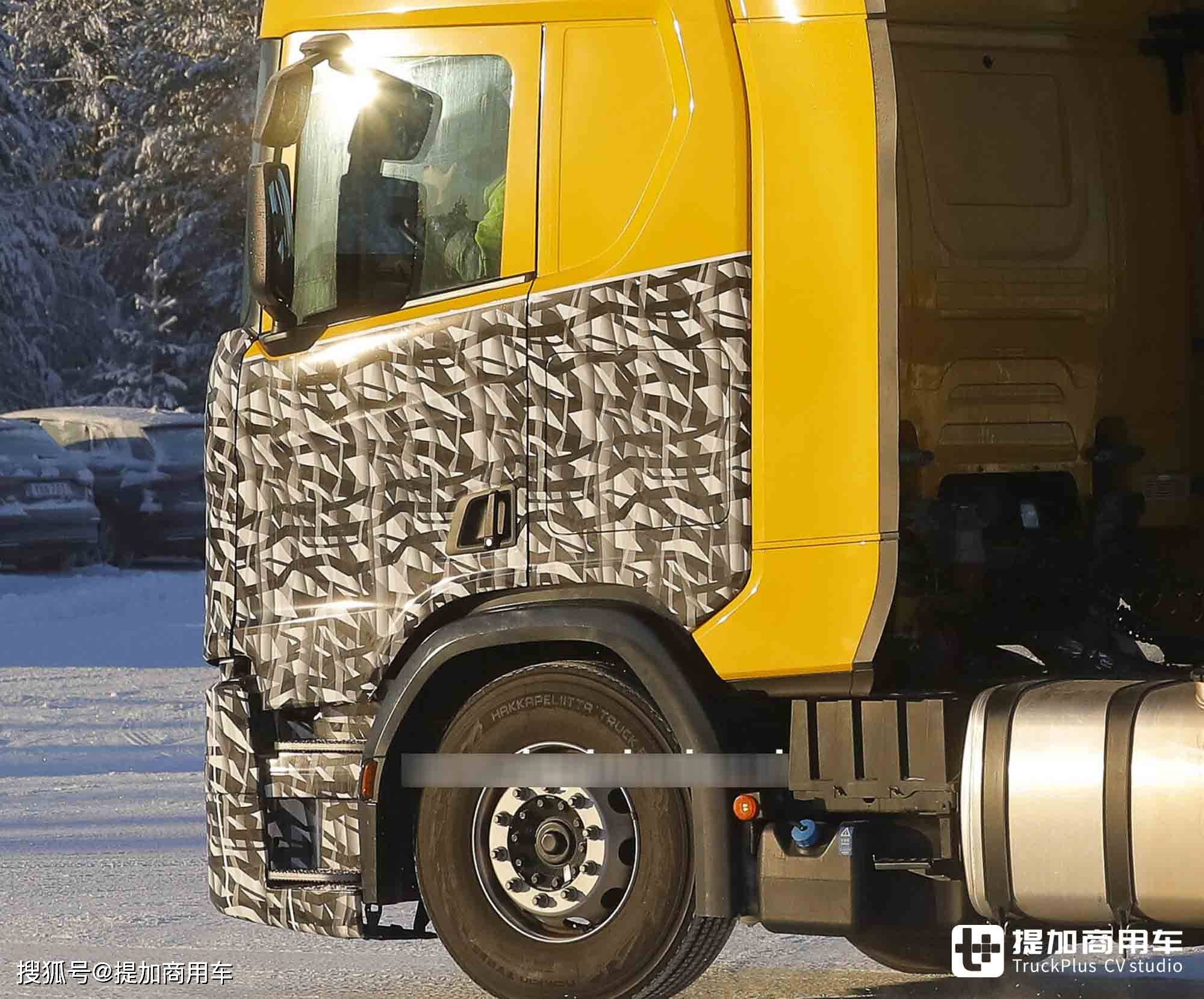 斯堪尼亚卡车全新低风阻前脸曝光,加大号驾驶室呼之欲出?